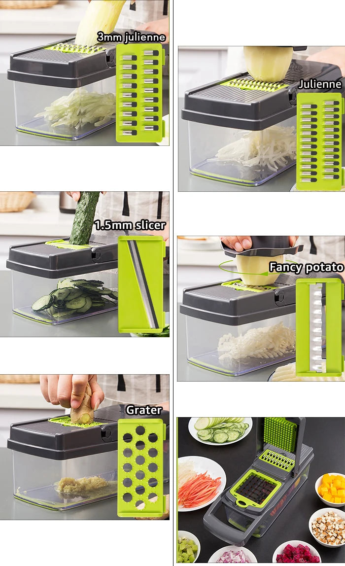 Cortador multifuncional para vegetais